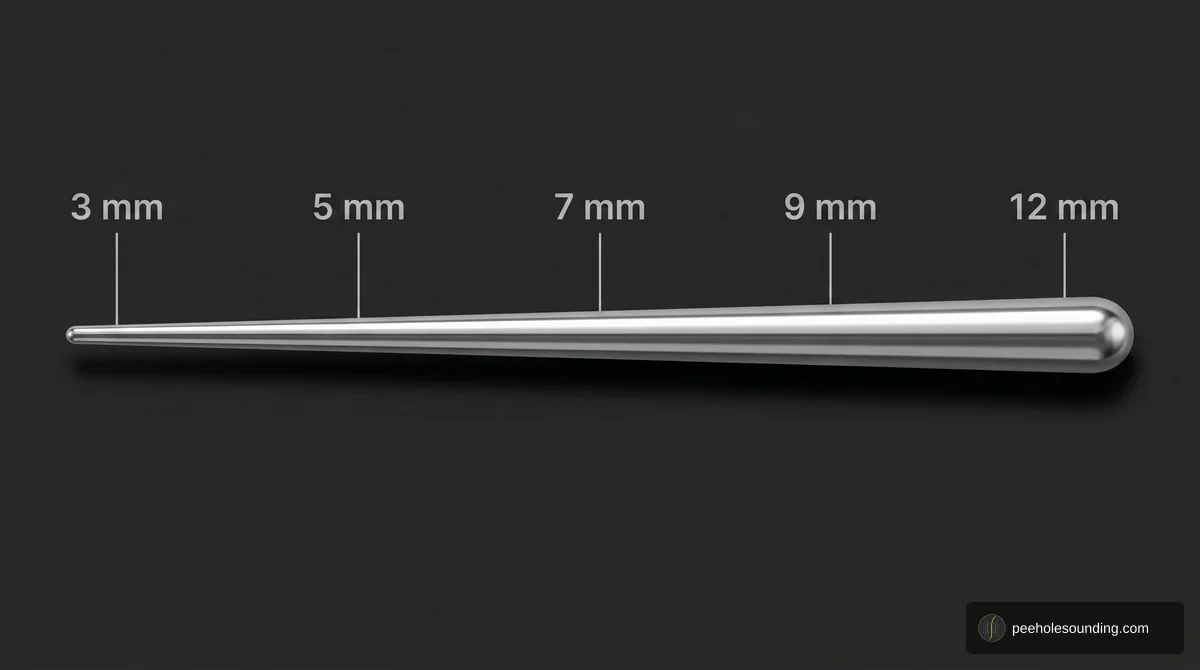 Sounding Rods Sizes Chart: French Gauge to mm to Inches